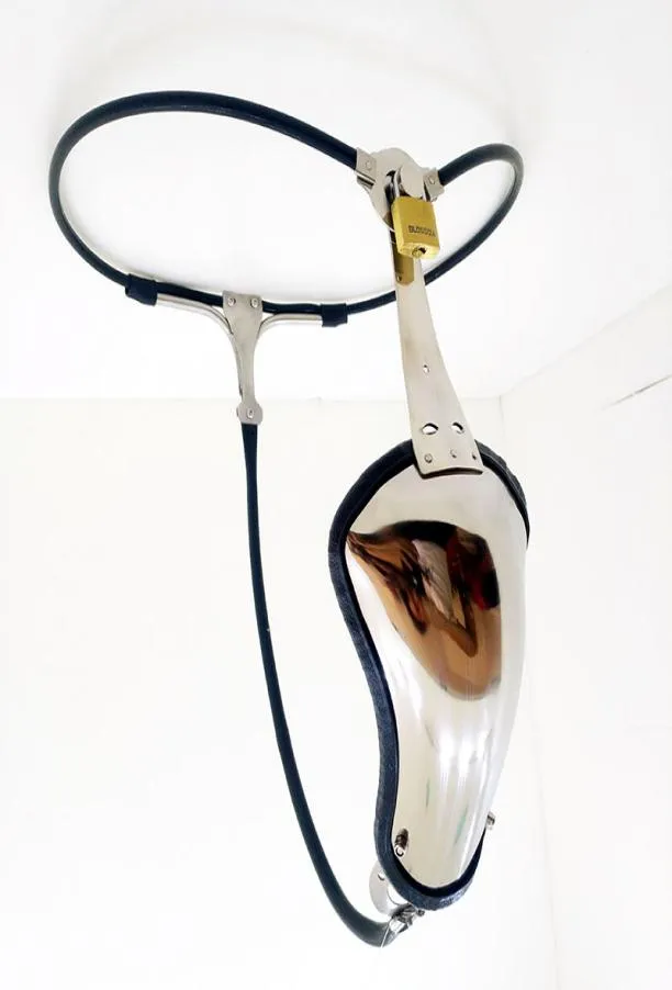 Neueste unsichtbare männliche T-Stil-Geräte, voll verstellbares Edelstahlgürtelgerät mit Cock Cage Penis Tube Adult Bondage Bdsm Sex Toy2091255