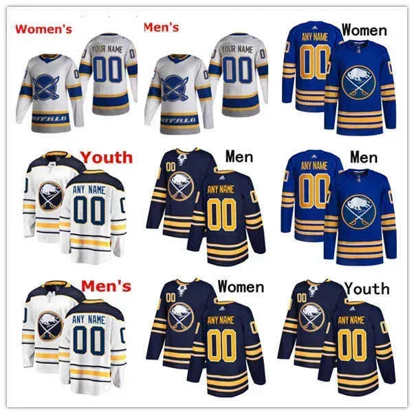 Hommes personnalisés Femmes de la jeunesse Hockey Jersey Buffalo''sabres''45 Casey Fitzgerald 10 Henri Jokiharju 46 Ilya Lyubushkin 25 Owen Power 23 Mattias Samuelsso 41 Craig Anderson