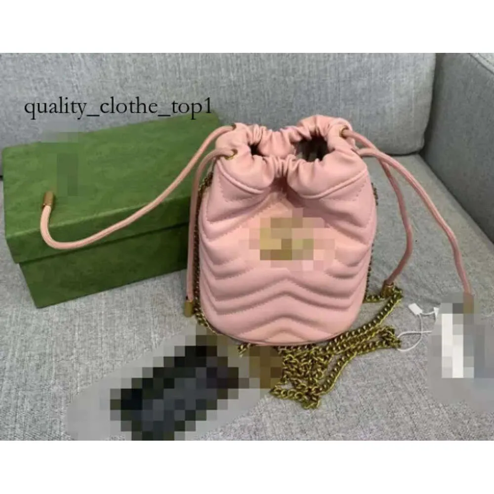 Designer Purse Women's Shoulder Bags Tether Rope Leather Bucket Crossbody Mini Phone Bag Wallet Wave Pattern Satchel Chain Handbags Women Lady Backpack Bag 781