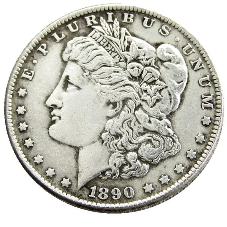 Pièces de monnaie plaquées argent Morgan Dollar US 1890-P-CC-O-S, matrices artisanales en métal, usine de fabrication 287O