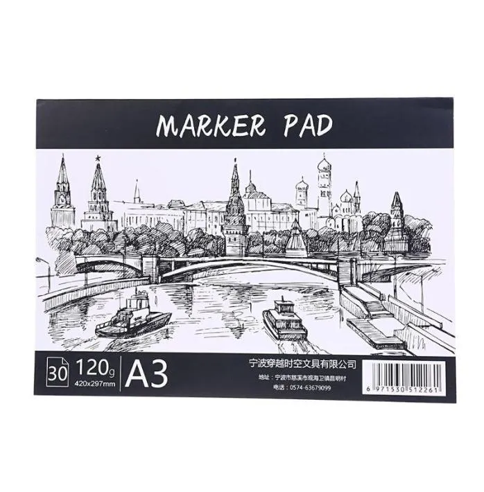 Notepads A3A4B5 Drawing Paper Pad Notebook Sketch Book For Marker Art Paiting Diary Student Gifts 30 Sheets 090F4309659