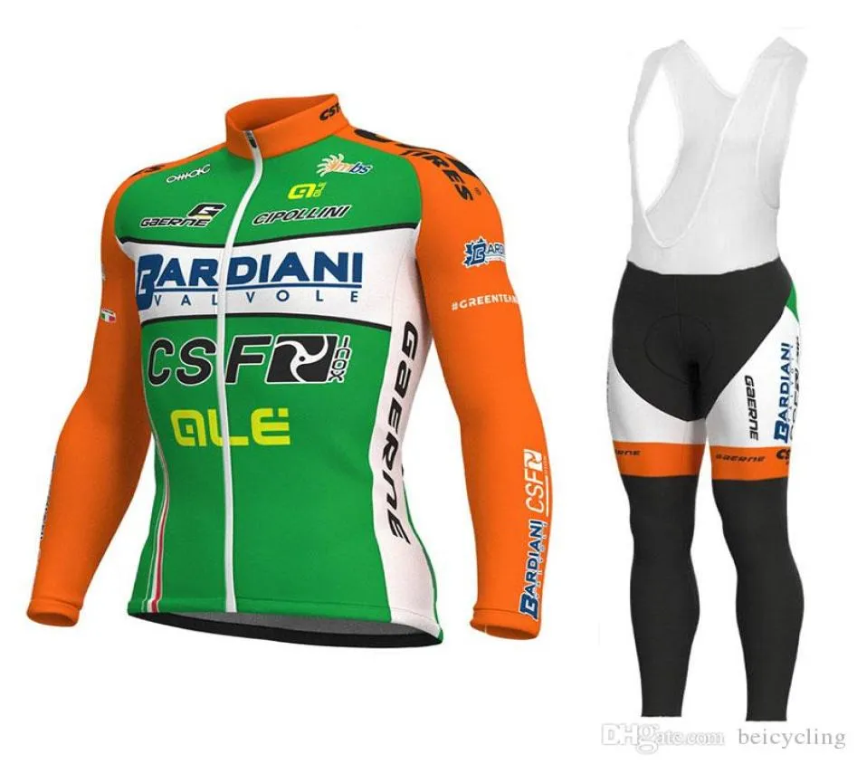 Maglia da ciclismo 2018 Manica lunga e pantaloni con bretelle da ciclismo Kit da ciclismo Cinturino B180409021070724