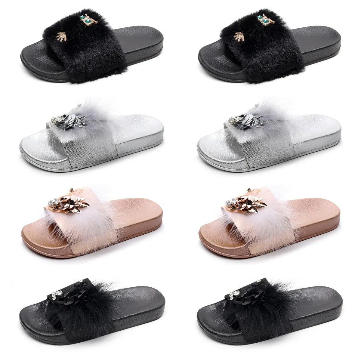 Designer Slipper Slider Men Dames Zomer Sandaalstranden Slipper dames slippers flops Wit zwart blauw glijbanen schoenen Gai roze