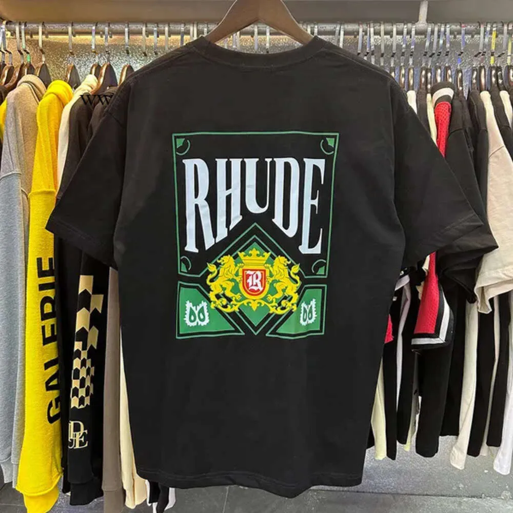 Rhude Shirt Mens T Shirts Rhude Summer Fashion Designer Tshirts Rhude T Shirt Street Street Casuare Short Sleeve Style Teas Cotton Printing Shirt Rhude Shorts 1216