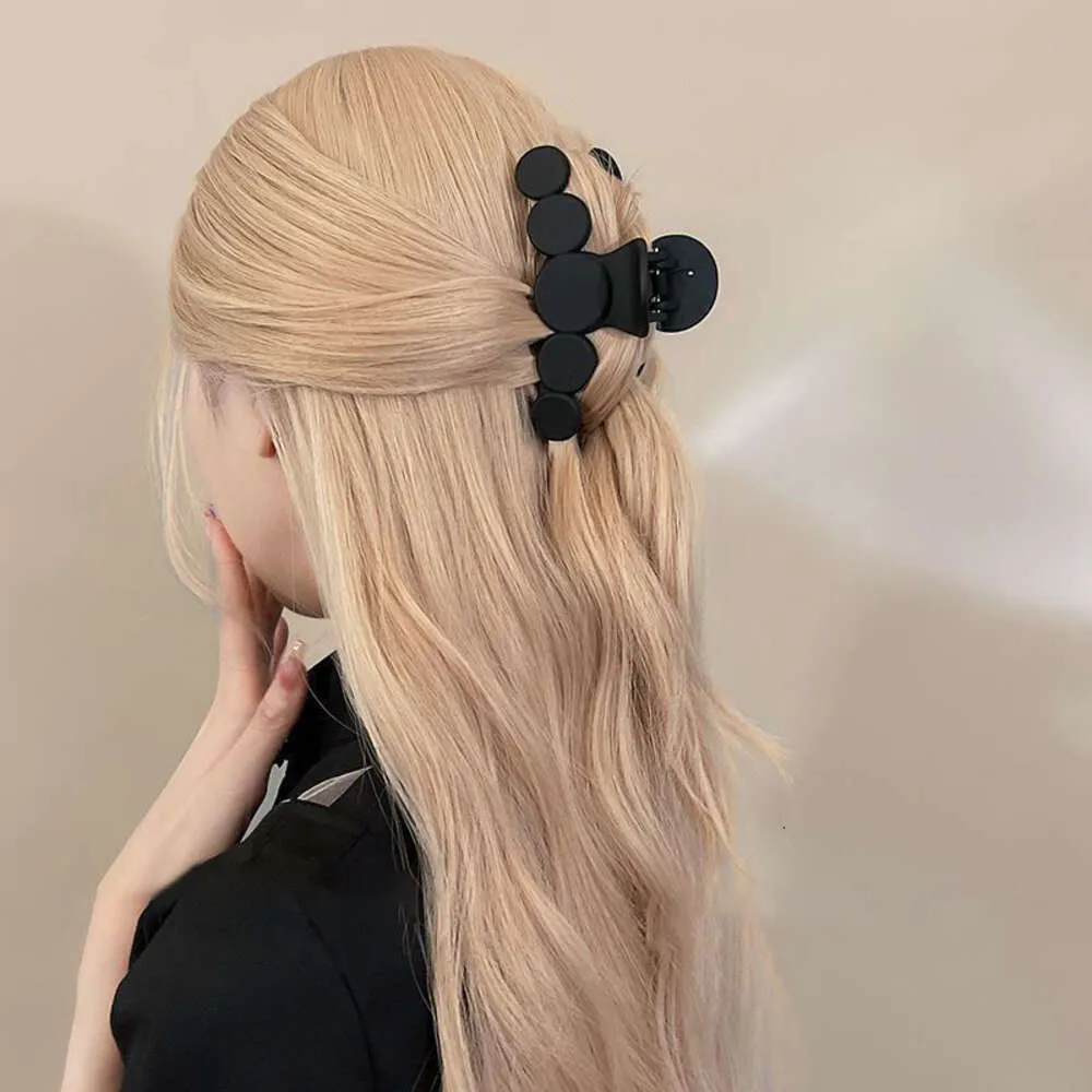 Stort svart hårklipp för kvinnor mode franska eleganta hårgrips koreanska bokstav hårkloklipp flickor hårnålar hårtillbehör 2024 heta försäljningsdesigner märken