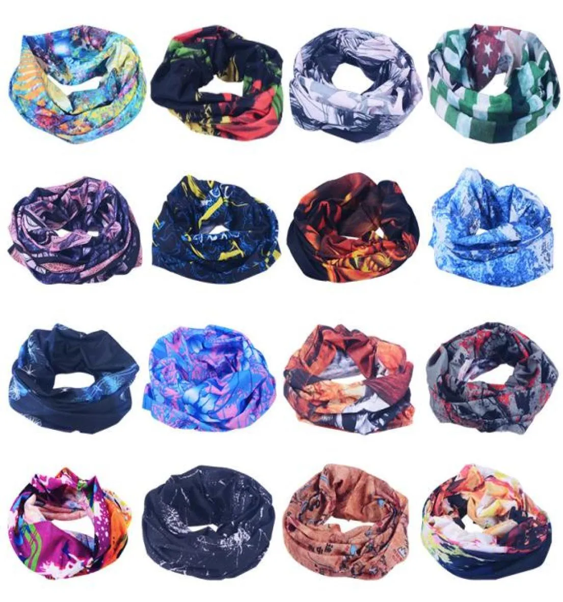 Motorrad Radfahren Masken Schal Magic Caps Multifunktionale Ski Maske Bandanas Schal Outdoor Schädel CS Reiten Hals Gesicht Kappe Multi Styl6134399