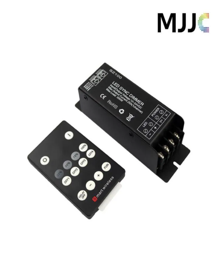 MJJC 12V 24V 300W DIMMER مع RF 14 مفاتيح لاسلكية عن بعد للتحكم بشكل متزامن مئات الأمتار الشريط المفرد 7213541