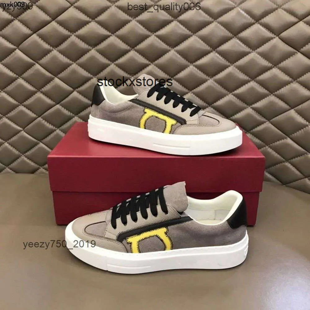 Feragamo Ferra 2024 Designer Mens Luxury Business Dress Leather Shoes Trainers Womens Sneakers Casual Chaussures Luxe Espadrilles Scarpe Firmate FRQY 53N3