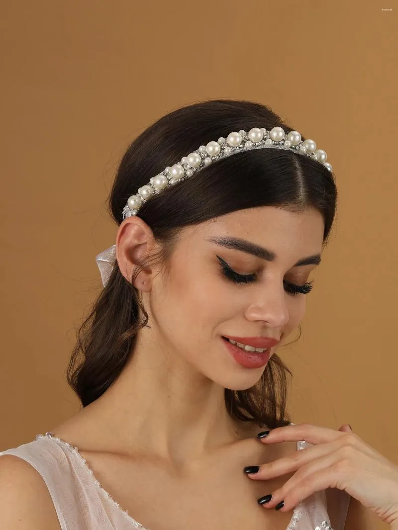 Pinces à cheveux en perles, coiffure de mariée, bandeau blanc fait à la main, accessoires de mariage