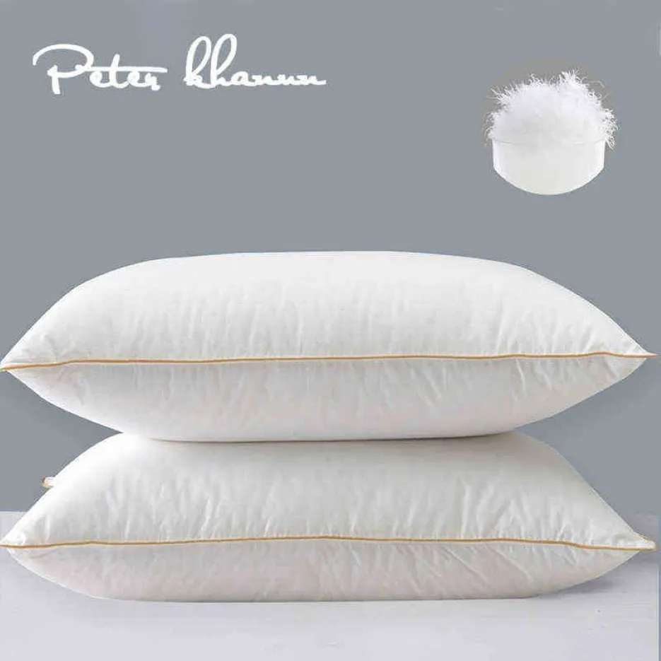 베개 Peter Khanun 수면 침대의 100%면 껍질 100% 거위로 채워진 48x74cm t220829326x로 채워진 100%면 껍질
