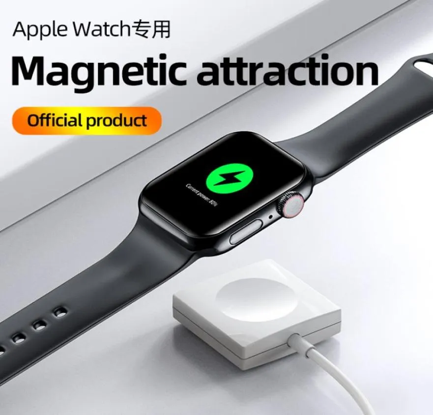 Portable Smart USB IWATCH CHARGER CABLE MAGNETISK Trådlös laddningsdocka för Apple Watch 7 6 5 4 3 2 1 Series5836505