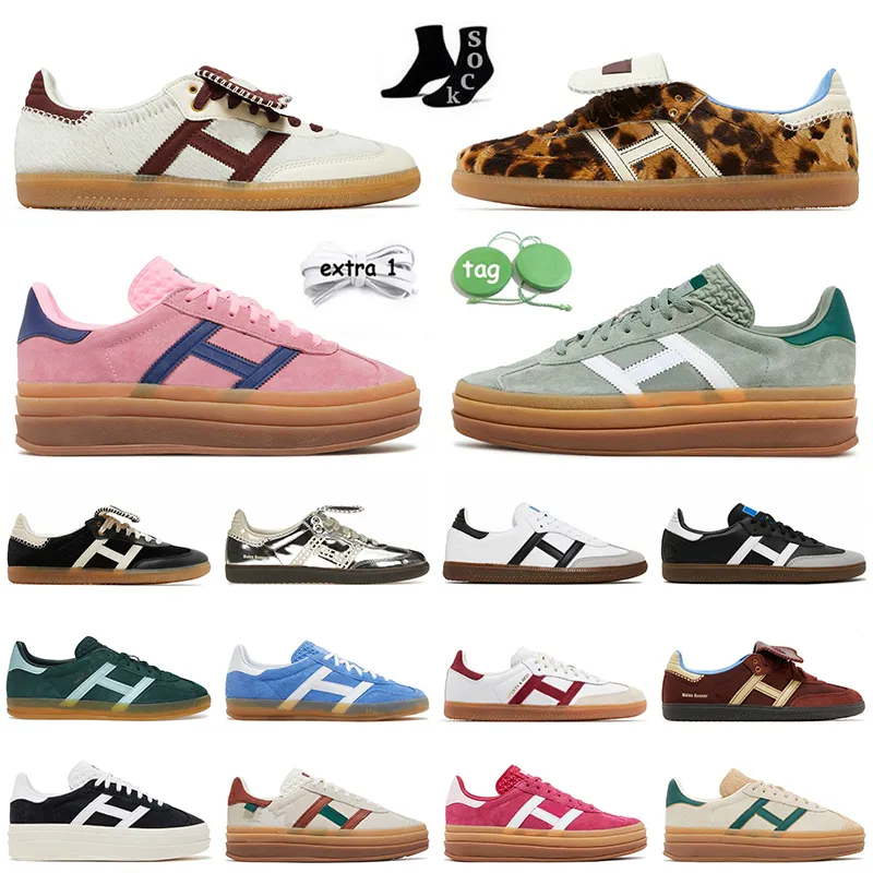 Pays de Galles Bonner Leopard Chaussures de créateurs décontractées Crème audacieuse Collegiate Green Wold Rose Argent Noir Blanc Sportif et riche Mocassins Baskets à plateforme Femmes Baskets pour hommes