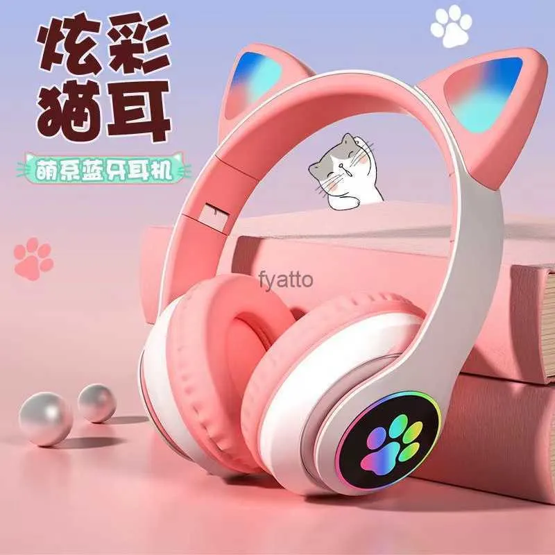 携帯電話イヤホンSTN28 CAT EARGLOW BLUETOOTHヘッドフォンかわいいワイヤレスライブガールとChildRensh240312