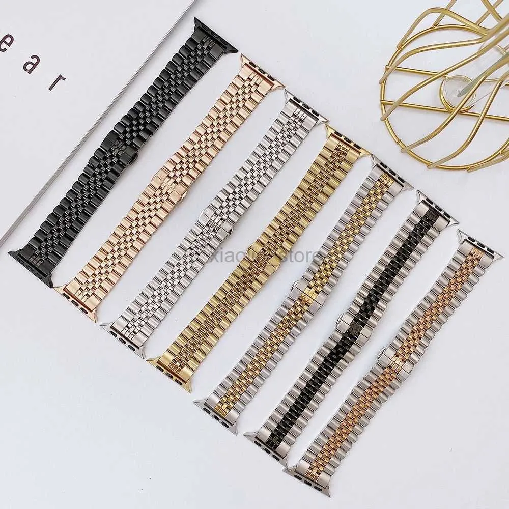 Metal Watchband band Strap Watch Ultra 49mm Series 8 7 6 se 5 4 3 42mm 44mm Stainless Steel Bracelet Straps Adapter for iWatch Bands 41mm 45mm 38mm 40mm Free Tool 240308