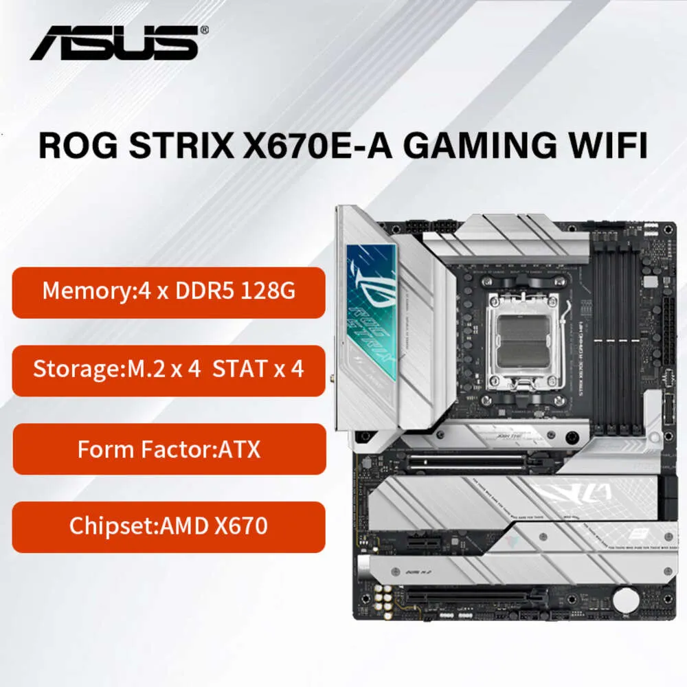 Nouveau ASUS ROG STRIX X670E-A carte mère WIFI de jeu avec prise AMD AM5DDR5 128G
