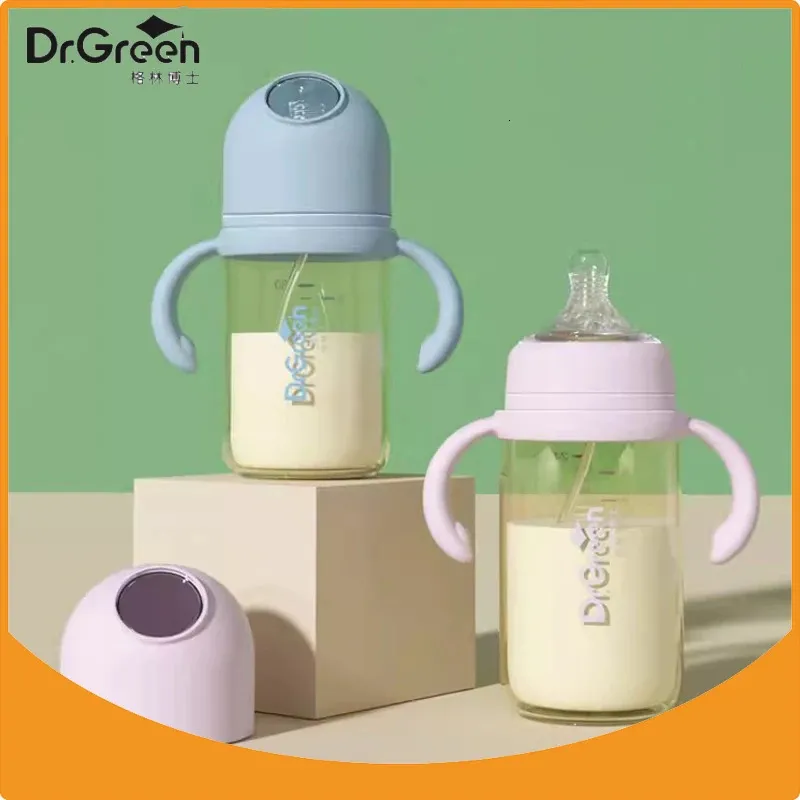 Dr.Greenアップグレード生まれた乳児ボトルPPSU 180ml/240ml幅の幅の幅の幅の幅のある軽量/ドロップ抵抗240227