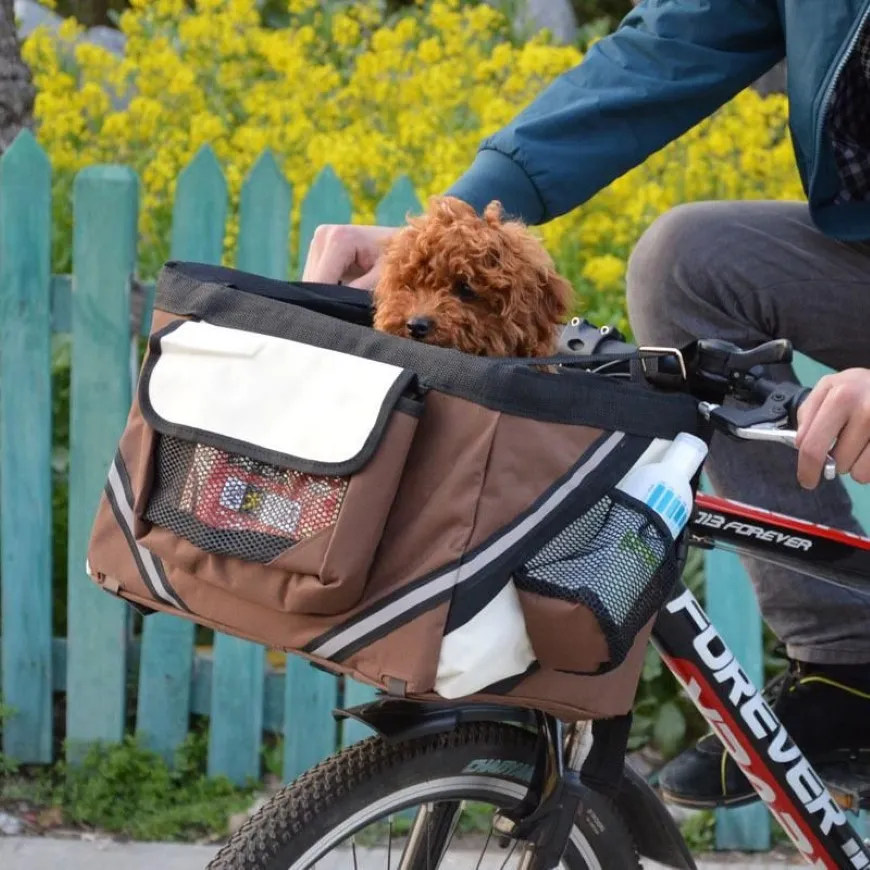 Sac à bandoulière 2 en 1 pour porte-vélo pour animaux de compagnie, chiot, chien, chat, petit Animal, siège de vélo de voyage pour randonnée, panier de cyclisme, accessoires 269h