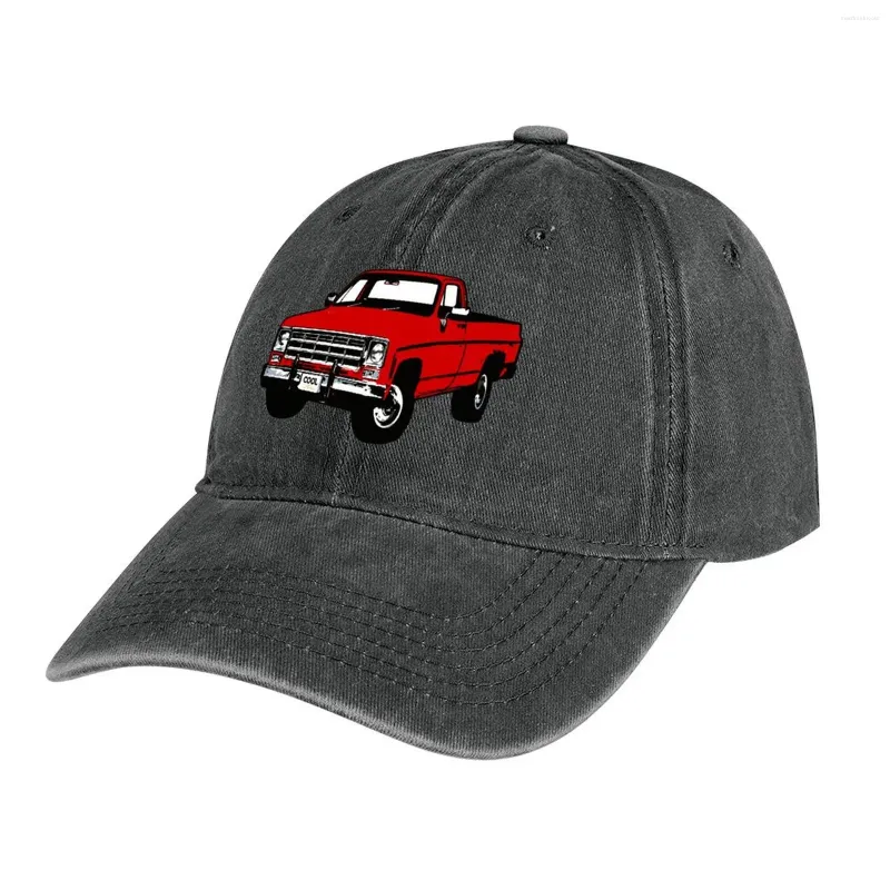 Berretti 73-79 Red C Truck Cappello da cowboy Borsa da spiaggia carina da donna e da uomo