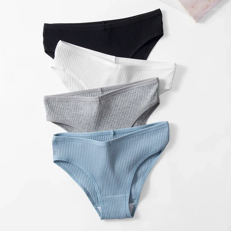 Women's Panties TrowBridge Cotton Fashion Striped Breathable Underwear Female Simple Comfortable Briefs Sports Intimate Lingerie