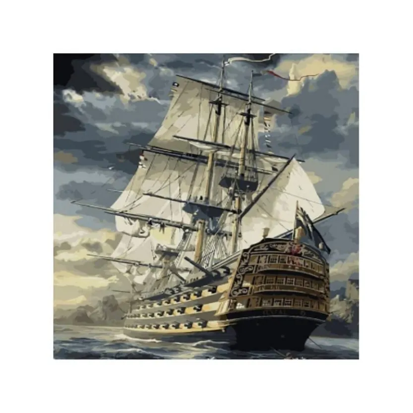 絵画diyナンバーキットキャンバスによるデジタルオイルペインティングペイントホームウォールアートデコレーション高速船