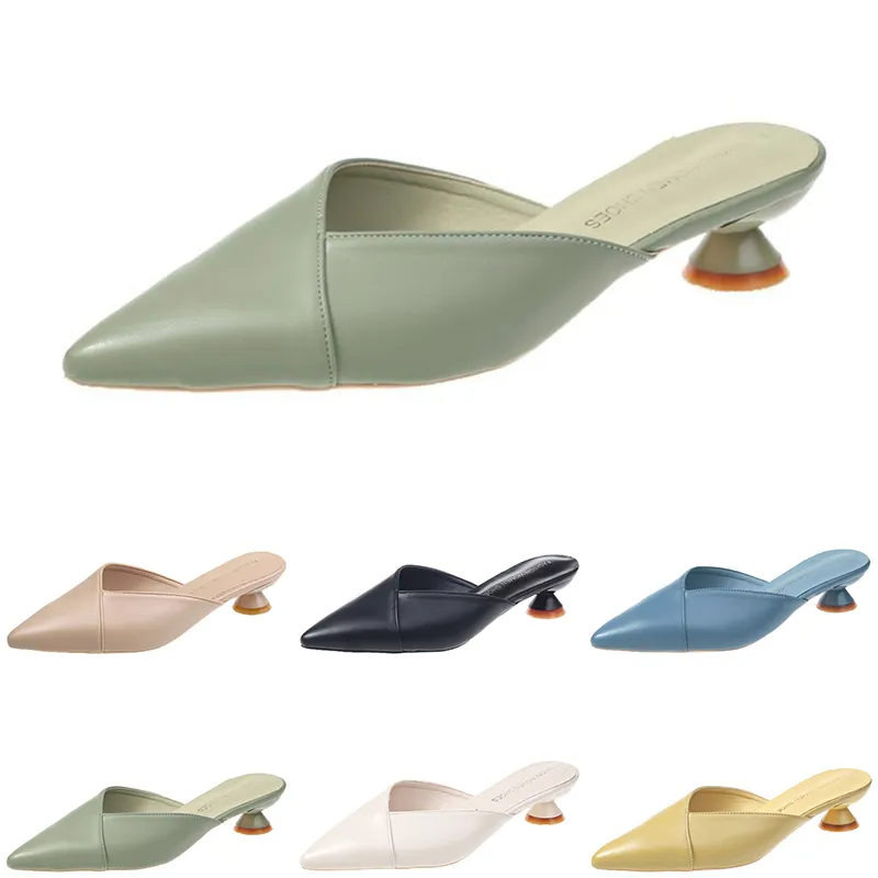 Slippers Dames Sandalen Hoge Hakken Mode Schoenen GAI Triple Wit Zwart Rood Geel Groen Color15