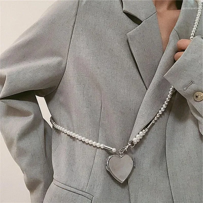 Ceintures déclaration coréenne perles Long collier pour femmes personnalité chaînes grand pendentif Collares bijoux