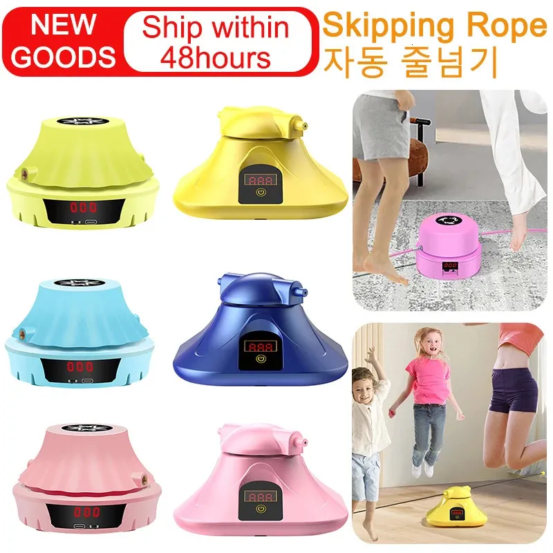 Intelligent Automatic Electric Hoppning Machine Multi-Person Fitness Smart Jump Rope Electronic Adjuster Counting Hoppning Rope240311