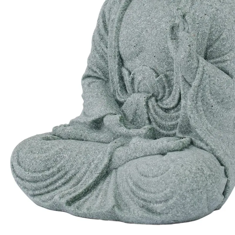 Decoratieve beeldjes Hoge kwaliteit Binnen Buiten Zitten Boeddha Hars Tuinornament Zandsteen Steen Zen Effect