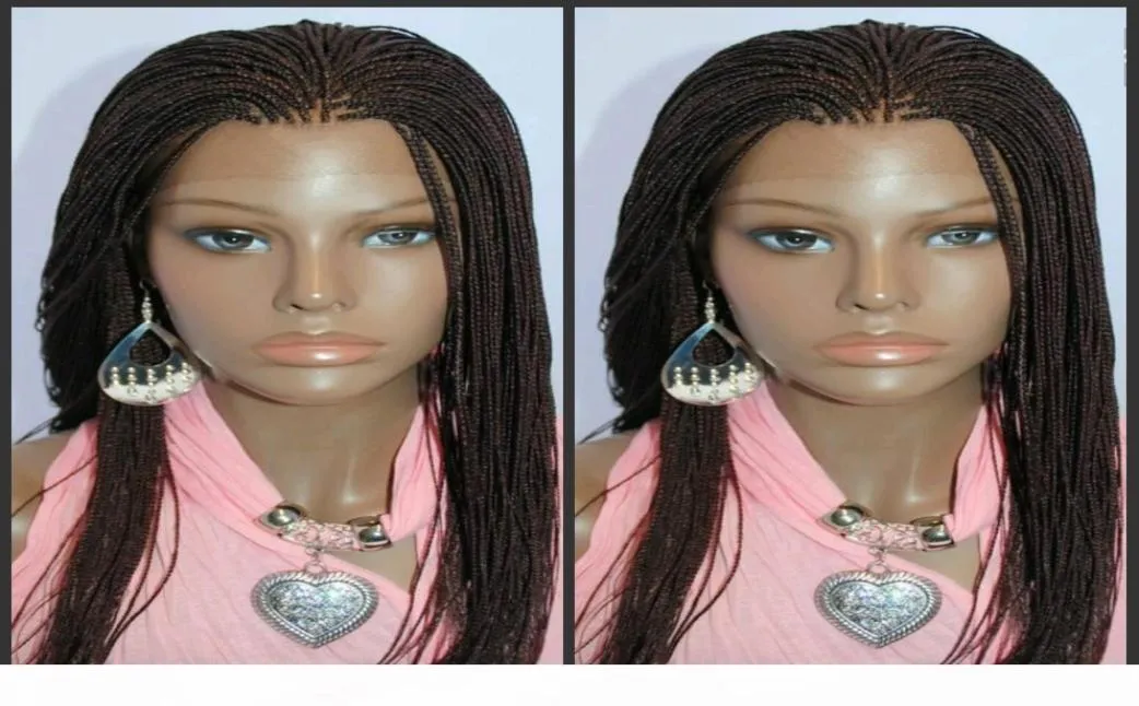 Stock Box Braids Wig Synthetic lace front wig Black Hair Heat Resistant Braids With Baby Hair Braids Synthetic hair wigs for women7050339