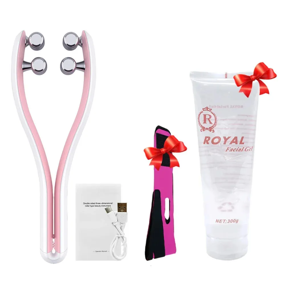 EMS Face Lifting Roller RF Double Chin V -formad massager tunn bantning Lyft upp Skin Beauty Care Anti Wrinkle 240309