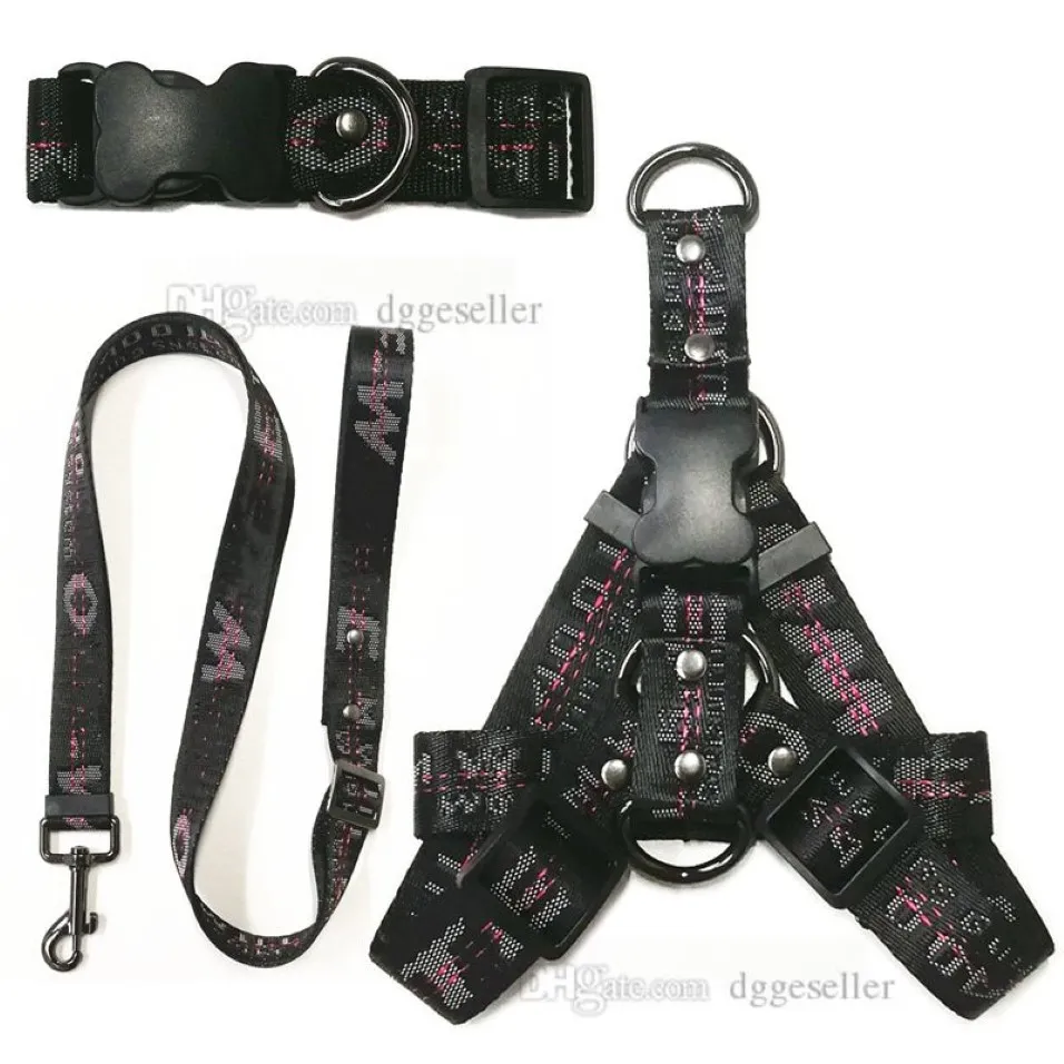 Designer Dog Harness and Leashes Set No Pull Dog Vest Collars for Small Medium Dogs Cat Adjustable Heavy Duty Halter Harnesses wi292L