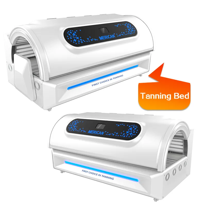High Power Vertical Stand Up Solarium Cabin With uv Collagen Combined Lying Tanning Beds Horizontal Solarium Tanning Machine