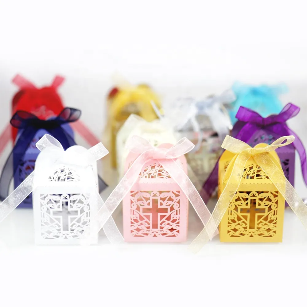 RIBBON HOLLOW CROVER CANDY SWEET GIFT SWIED BOX JOOX FOR WEDDEN