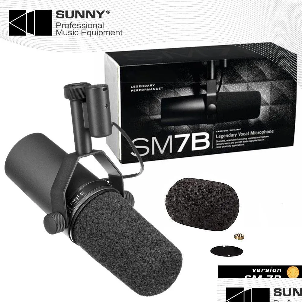 Microfones Cardioid Dynamic SM7B 7B Studio Selectable Frequency Response for Live Stage Recording Podcasting 230227 Drop Delivery Ele OTMJS