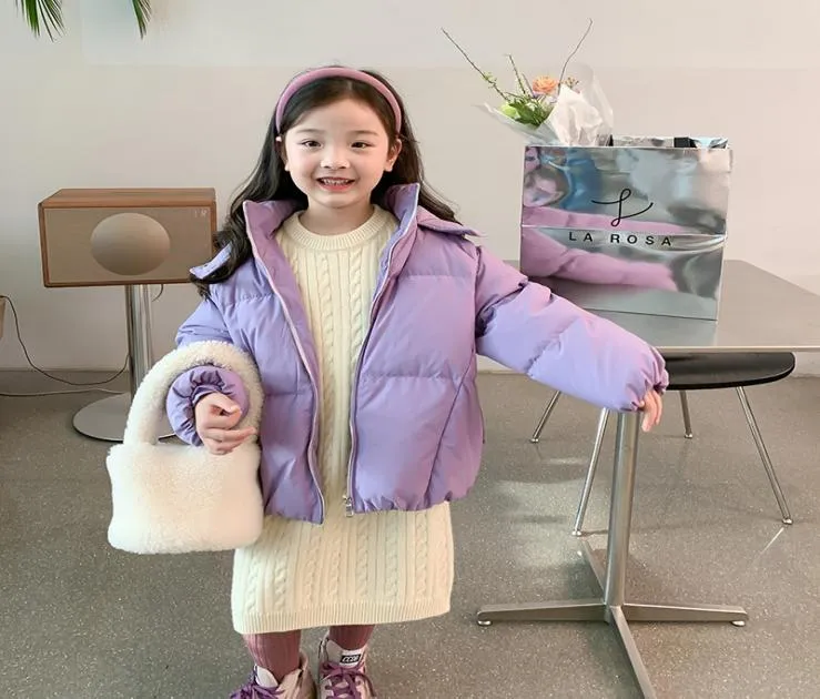 Winter new children039s Korean version plush thickened down jacket girls039 coat6530807