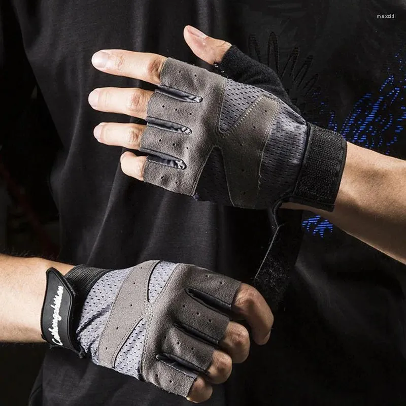 Велосипедные перчатки, летние мужские и женские перчатки с половиной пальца, спортивные велосипедные нескользящие перчатки с надписью для тренажерного зала и фитнеса, антидышащие сетчатые варежки D28