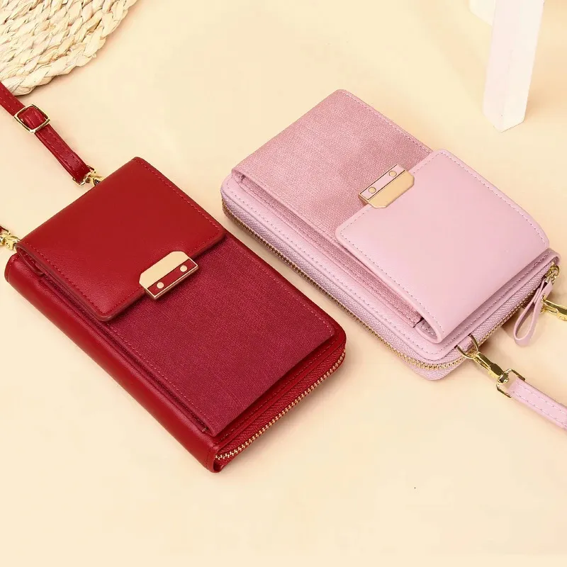 Womens Messenger Bag Shoulder Mobile Phone Pouch Small Handbag Wholesale Crossbody Wallet Ladies Card Holder Coin Purse Female 240306