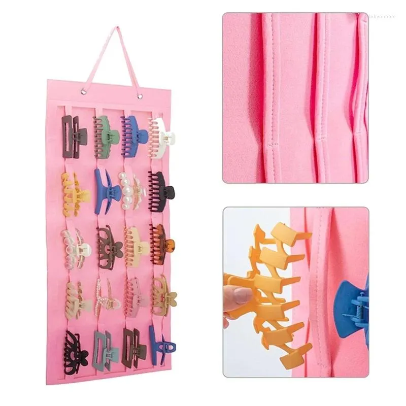 Pochettes à bijoux pince à cheveux pour femmes et filles, gain de place, décoration murale de la maison, 40 go