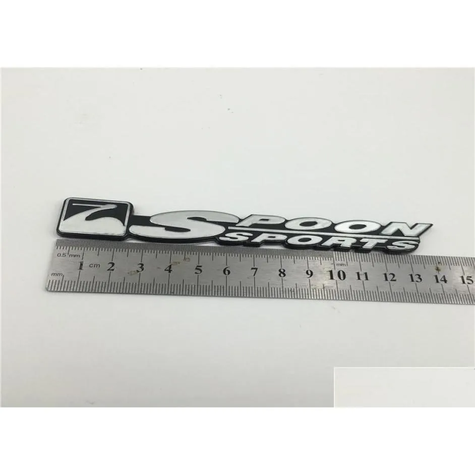 Bilklistermärken Anpassade produkter Spoon Sports Emblem Badge Sticker JDM Decal för Honda Civic Fit Jade9648811 Drop Delivery Automobiles Otntm