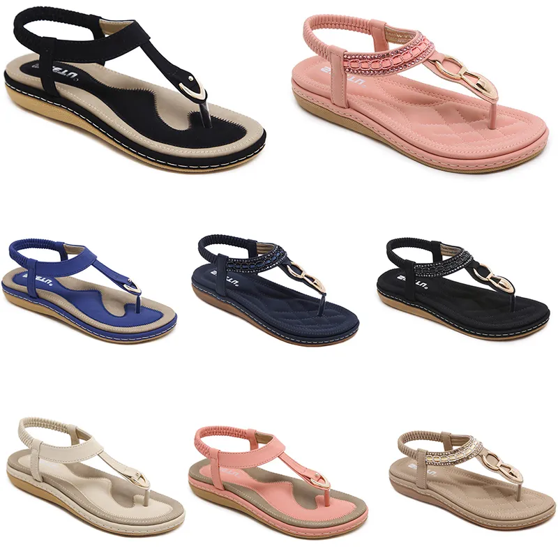 Chaussures Femmes Sandales Summer 2024 Bas talons Mesh Surface Loisure Mom Noir Blanc Large taille 35-42 J58 GAI 97915