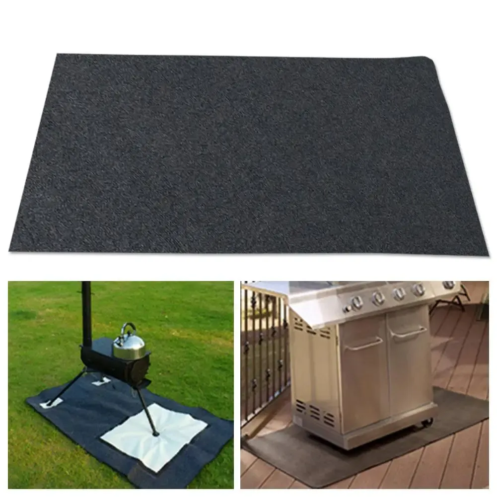 Mat Outdoor Camping Mats Gas Grill Barbecue BBQ Floor Mat Antioil Polyester Mat For Camping Cooking