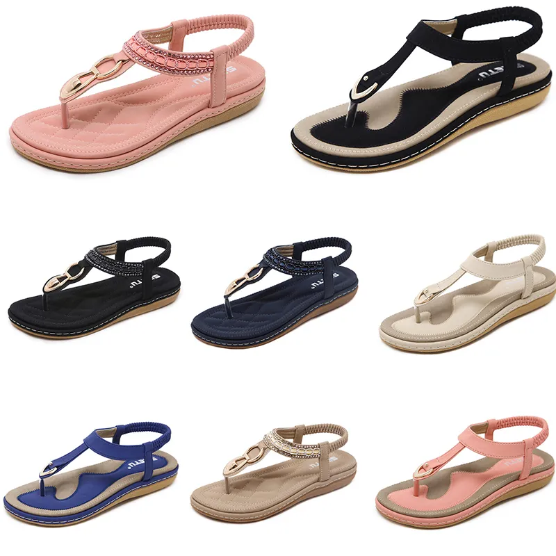 Low Summer Women Sandals 2024 Shoes Heels Mesh Surface Leisure Mom Black White Large Size 35-42 J47-1 GAI 735 89329