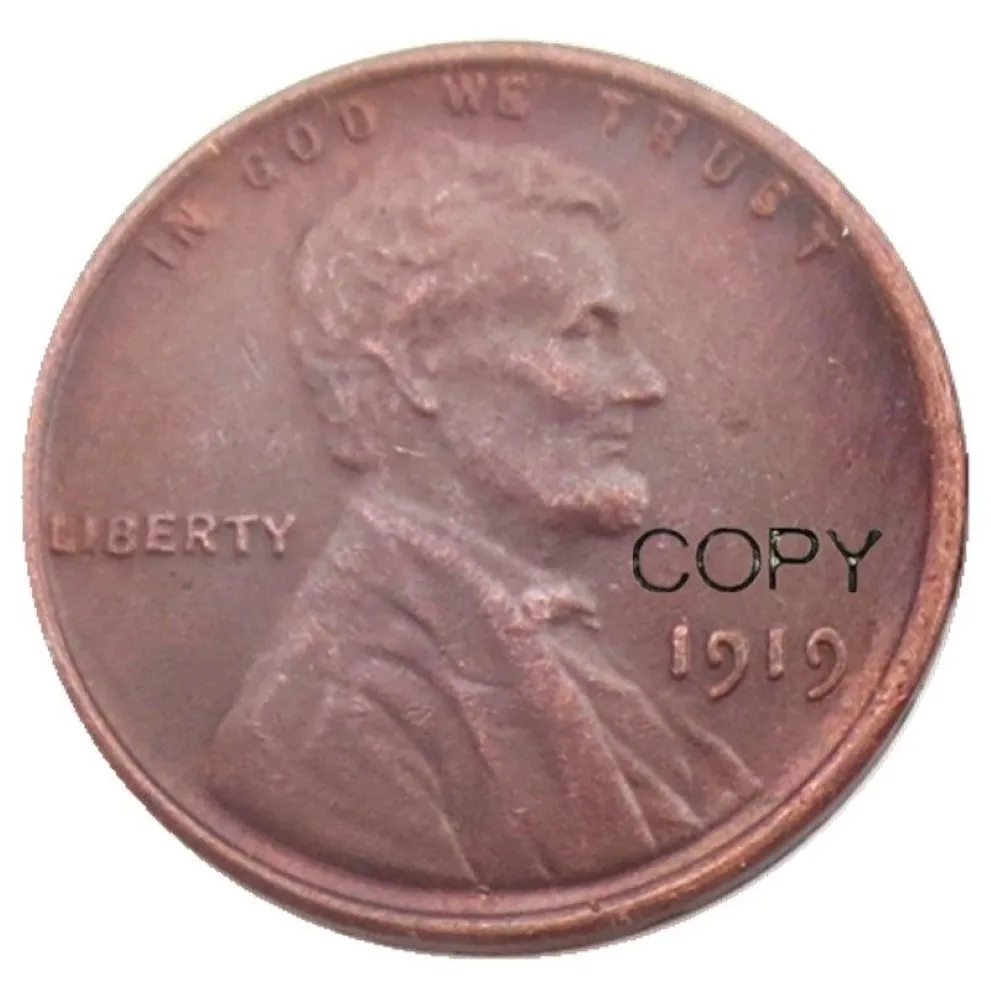 EUA 1919 P S D Trigo Penny Head One Cent Cobre Cópia Pingente Acessórios Coins217B