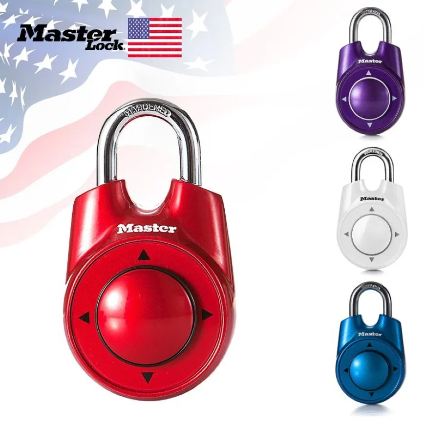 Master Lock Combination Directional Password Padlock Portable Gym School Health Club Security Locker Door Lock Blandade färger Y20265N