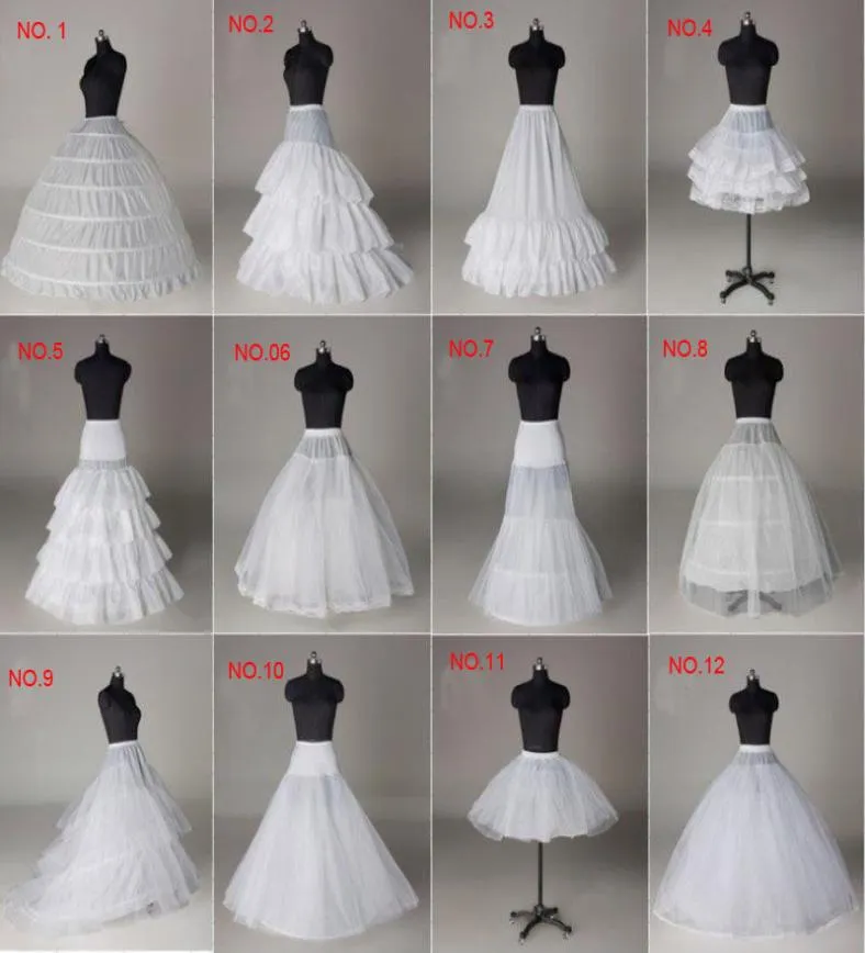 Stock Hoops Ballsown Gelin Petticoat Bone Full Crinoline Petticoat Düğün Etek Kayma New6536149