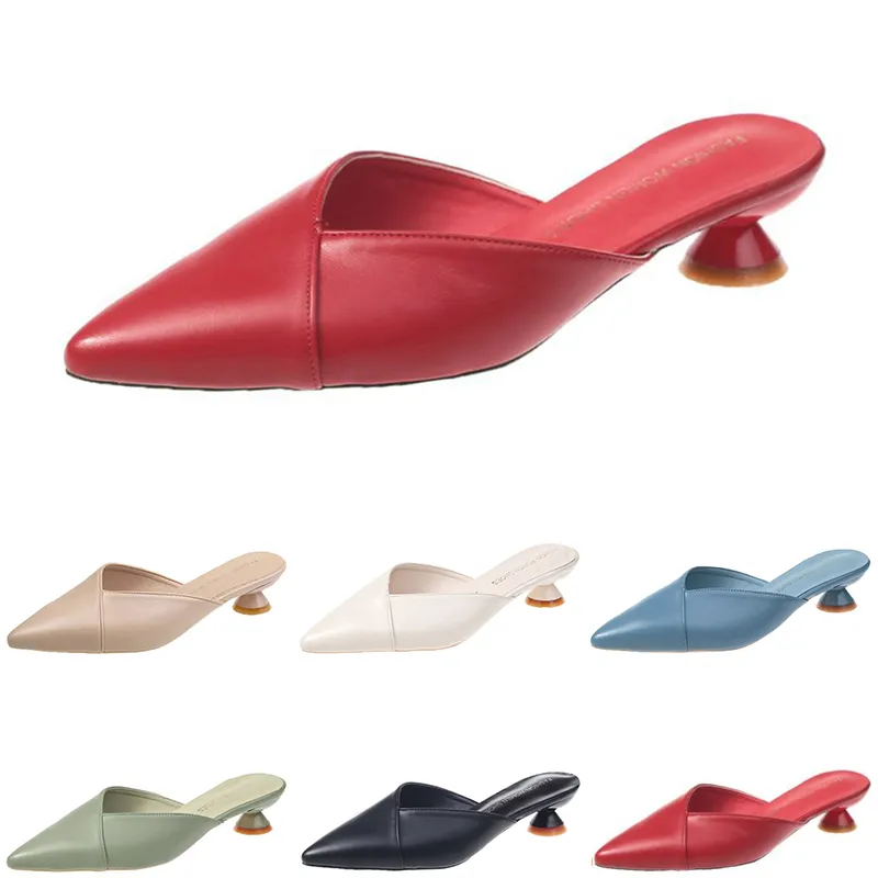 Femmes Sandales Slippers Fashion High Heels Chaussures gai triple blanc noir rouge jaune jaune couleur 54 157 334