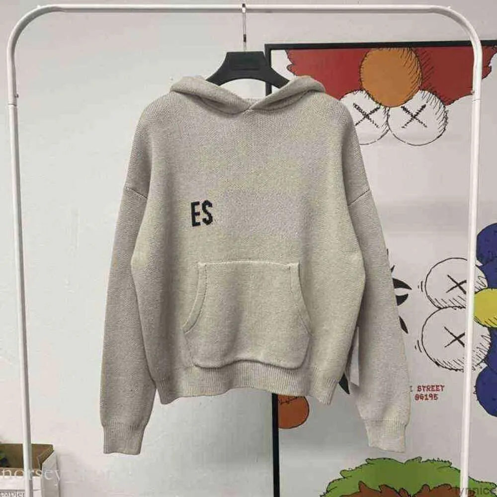 Essentialshoodie stickad tröja pullover män kvinnor designer stickad jumper pull set hoody tracksuit essentialsweatshirts 718 768