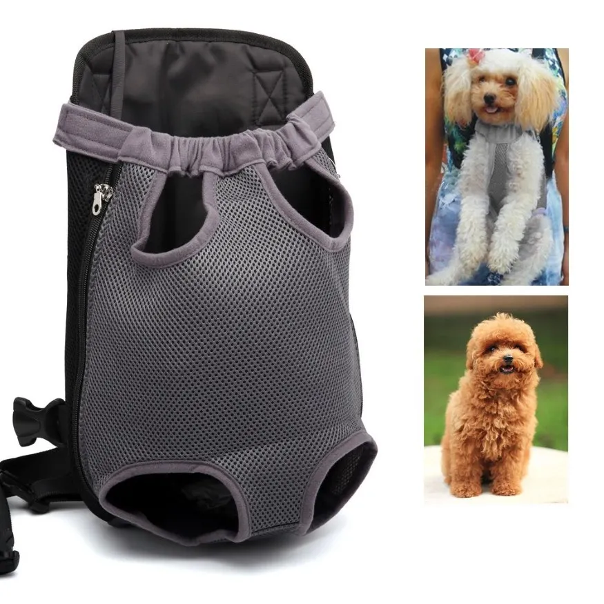Kleine huisdierhondendrager rugzak sling mesh reishond backpack puppy tassen schoudertas borst pack out draagbare hondendrager huisdieren319b