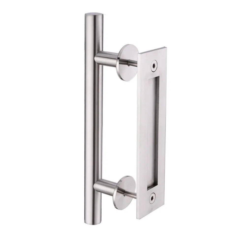 KIN MADE Poignée de porte de grange coulissante en acier inoxydable Poignée de porte en bois Flush Pull262w