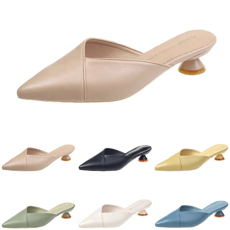 Fashion Slippers Femmes Sandales High Heels Chaussures gai triple blanc noir rouge jaune jaune couleur 5 266